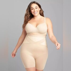 Cacique Ultra High Waist Thigh Shaper 18/20 Plus Size Shapewear XXL 2X